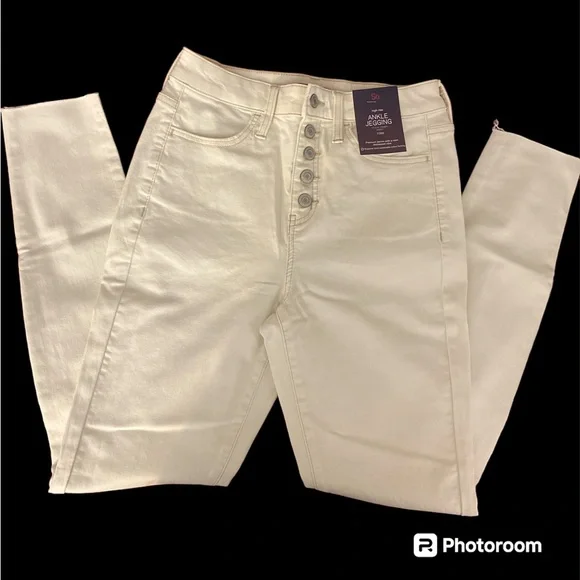 So high rise Ankle Jegging NWT size 7/28W cream color - Picture 1 of 6